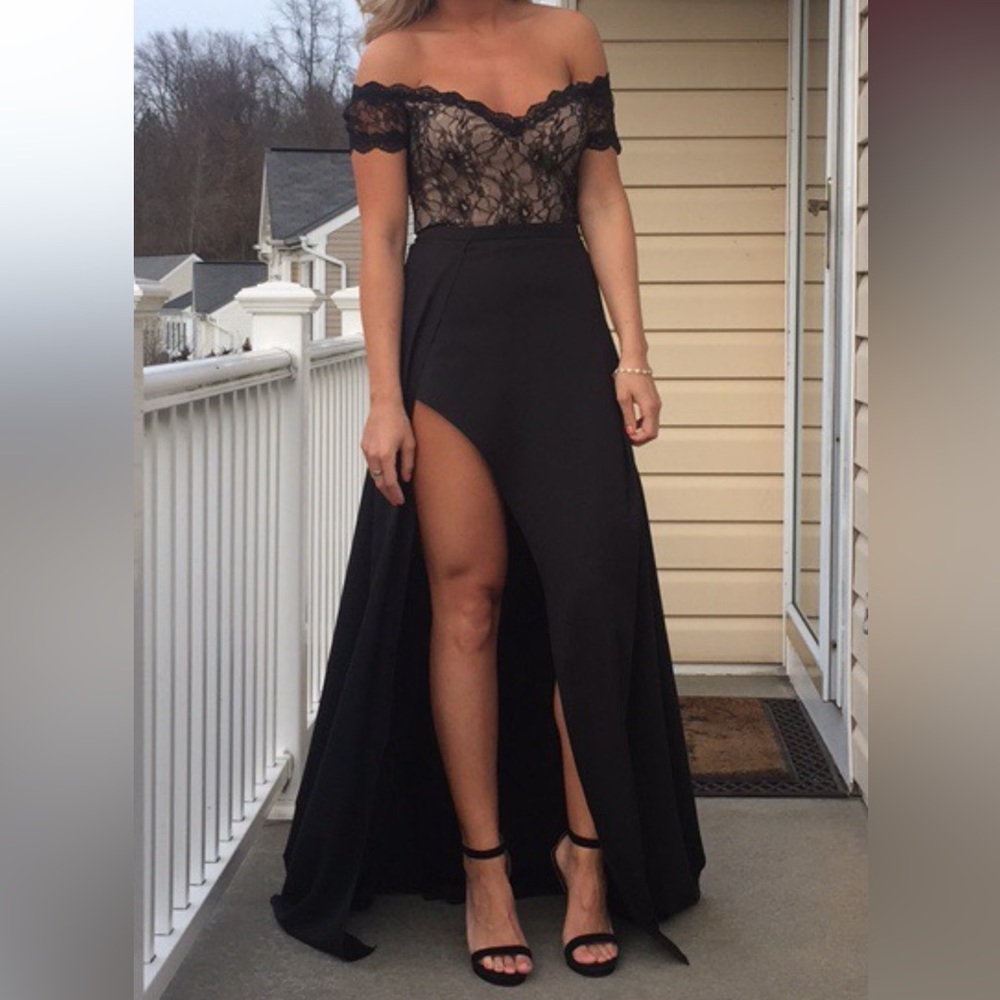 Long Black Dress • Black Tie Cocktail Gown • Elle Zeitoune